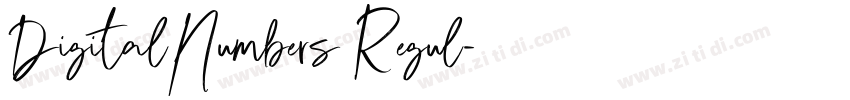 DigitalNumbers Regul字体转换 DigitalNumbers Regul字体转换
